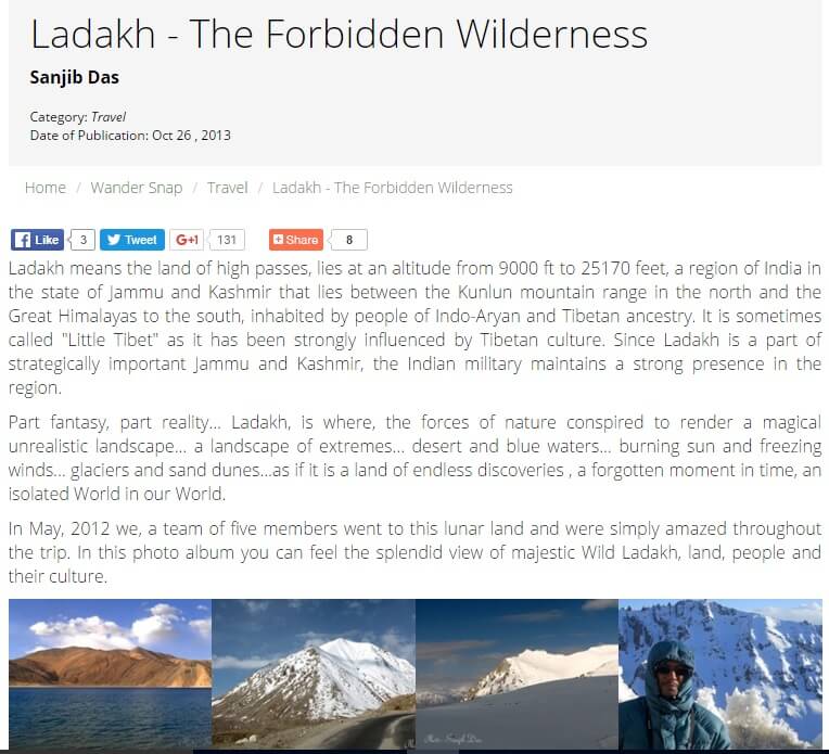 Photo Album on Ladakh